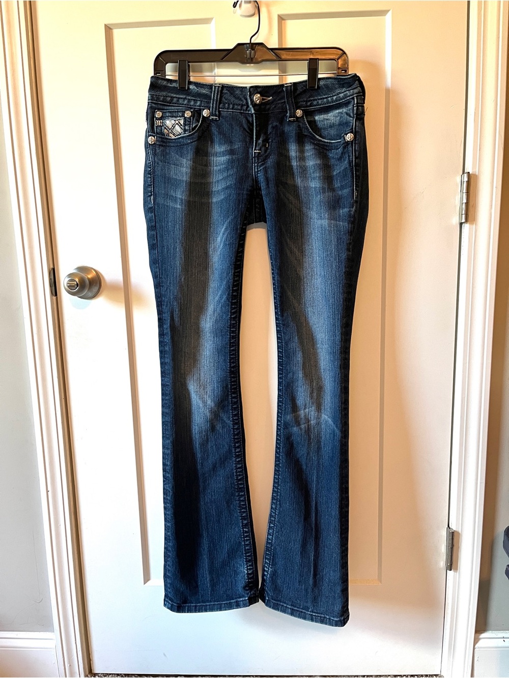 Miss Me Dark Blue Bootcut Jeans Size 28